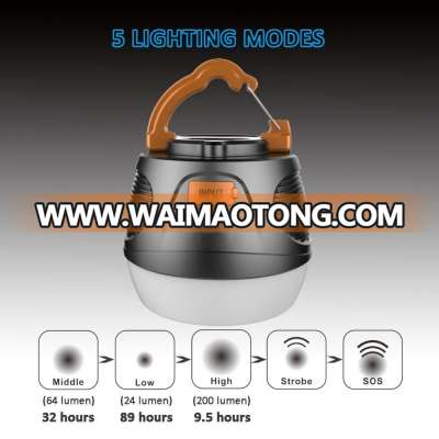 Power bank rechargeable18650 li-ion battery portable outdoor led camping lantern for outdoor